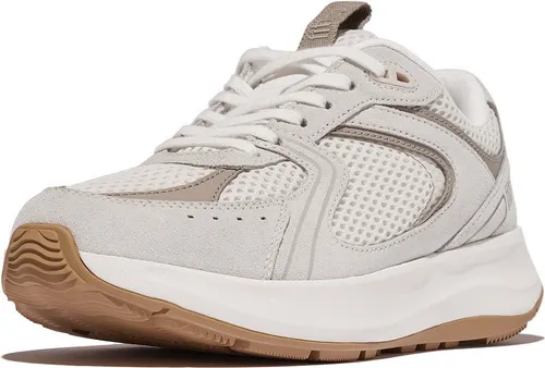 FitFlop Damen Sneakers F-Mode Flow Suede/Mesh/Leather Flatform IV7 - Stylische Sneaker in Urban White für Damen, ideal für jede Jahreszeit. Der bequeme Gummi-Laufsohle sorgt für optimalen Komfort und Stabilität im Alltag.
