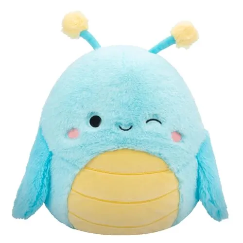 Squishmallows FuzzAMallows Giles der Grashüpfer 40 cm - Stofftiere & Teddybären, superweiches Kuscheltier für Kinder – ideal für Reisen und gemütliche Filmabende.