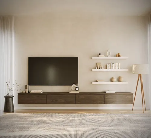 Selsey TV-Schrank BEMMI – Hängendes TV-Board mit 4 Klappen (300 cm) - Modernes Hängeboard mit 4 Fächern und klappbaren Türen, ideal für platzsparende Unterhaltung. Pflegeleichte Holzoptik in Nussbaum und vielseitige Farbvarianten sorgen für stilvolle Akzente in Ihrem Wohnzimmer.