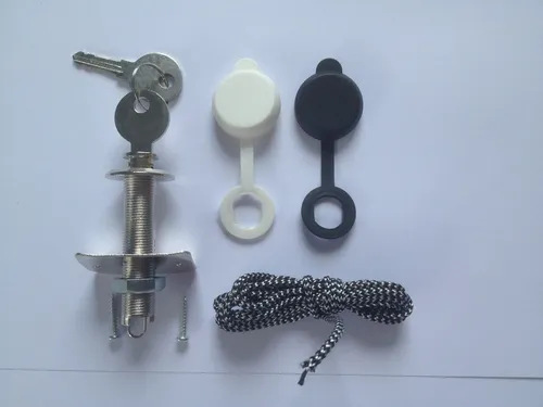 Ersatz für Sommer Entriegelungsschloß 13 mm 5116V00 mit je 1 Kappen Schwarz Weiß