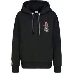 Sublevel Hoodie in Schwarz - XS - Sweatjacke mit Kapuze und Tunnelzug, ideal für lässige Looks. Der lockere Schnitt und die grafischen Prints sorgen für einen modernen Stil.