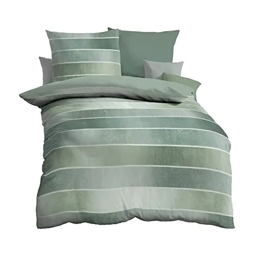 Kaeppel Mako-Satin Bettwäsche Timeless Jade 155x220 cm in grün von Kaeppel