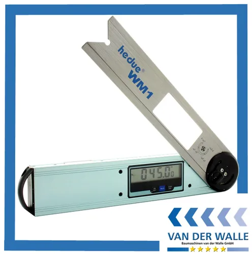 hedue® digitaler Winkelmesser D104 - Präzise Messungen für Möbelbau - Messgeräte für Absolut- und Relativmessungen, mit HOLD-Funktion zur Speicherung von Werten und leicht ablesbarer Digitalanzeige für höchste Genauigkeit.