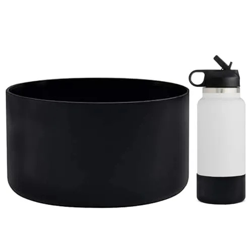 WK IEASON Schutzsilikon Bodenstiefel für Hydro Flask 32-40OZ breiter Mund, Anti-Rutsch Silikonhülse Abdeckung Stoßfänger für Owala Freesip/Flip/Twist 40OZ Flask Flasche 3.56in Durchmesser