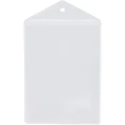Ausweishüllen, Preishüllen, DIN A7, Hochformat, Rundloch, Weich-PVC 180 μm, transparent 100