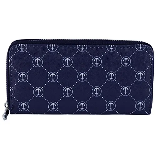 Damen Reißverschluss Geldbörse Portemonnaie Geldbeutel Portmonee Börse mit Anker Anchors