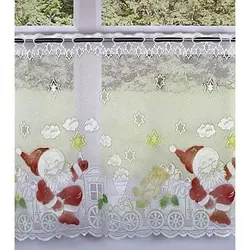 Weihnachtliche Kurzgardine 