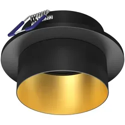 ledscom.de Deckeneinbaurahmen KRON, rund, schwarz/gold matt in gold von LEDs Com