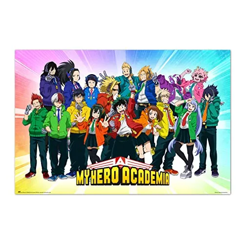 Grupo Erik Anime Poster - My Hero Academia Hero Fes Poster - Kunstdruck - Deko Schlafzimmer - Kunstdruck - Deko Wohnzimmer - Größe : 61 x 91 - Anime Deko - Anime Merch - Anime Geschenke