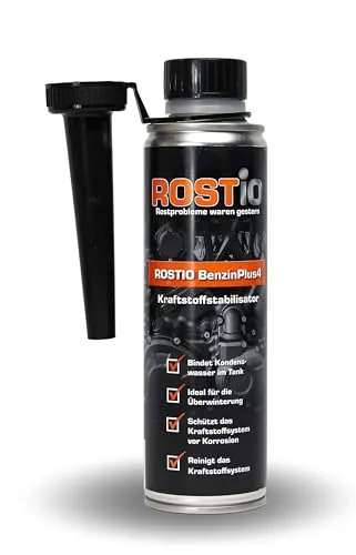 Rostio BenzinPlus4 - Benzin-Additiv | Kraftstoffstabilisator & Motor-Systemreiniger | Kraftstoff Motorreiniger | Reinigung von Einspritzdüsen & Ventilen, Größe: 1 Flasche