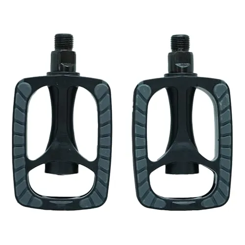 Prophete Fahrradpedale für City- und Trekking-Fahrräder, Anti-Rutsch, schwarz mit Reflektoren - Diese robusten Fahrradpedale bieten dank der Anti-Rutsch-Oberfläche sicheren Halt und sind mit Reflektoren für bessere Sichtbarkeit ausgestattet. Ideal für alle gängigen Fahrräder und einfach zu montieren.