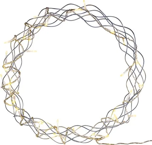 Lunartec Kranz: LED-Lichterkranz für Fenster, Türen u.v.m., 32 warmweiße LEDs, Ø 30 cm (Lichtkranz, Lichterkranz Fenster Strom, Beleuchteter fürs)