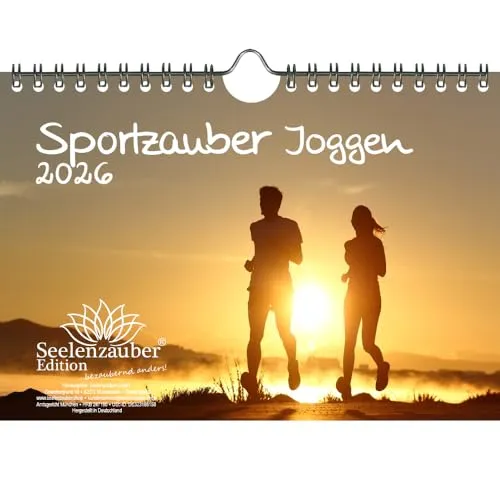 Sportzauber Joggen DIN A5 Kalender für 2026 Laufen Sport Fitness- Seelenzauber