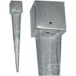 Estexo - Einschlaghülsen Bodenhülse Bodenanker 750 - 900 mm Vierkant feuerverzinkt 141 x 141 mm / 900 mm