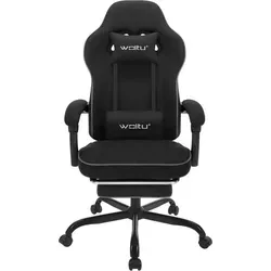 WOLTU Gaming Stuhl mit Taschenfederkissen - Ergonomischer Drehstuhl in Schwarz - Bürostuhl mit atmungsaktiven Taschenfedern für hervorragenden Sitzkomfort und Temperaturregulierung. Ideal für lange Gaming-Sessions und Home Office.
