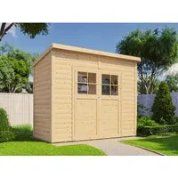 Gartenhaus aus Holz Alster 2 - 245x125 cm Bausatz - Modernes Gartenhaus aus Holz, ideal für die Aufbewahrung von Gartengeräten. Inklusive Montageanleitung und 2 Jahre Herstellergarantie.