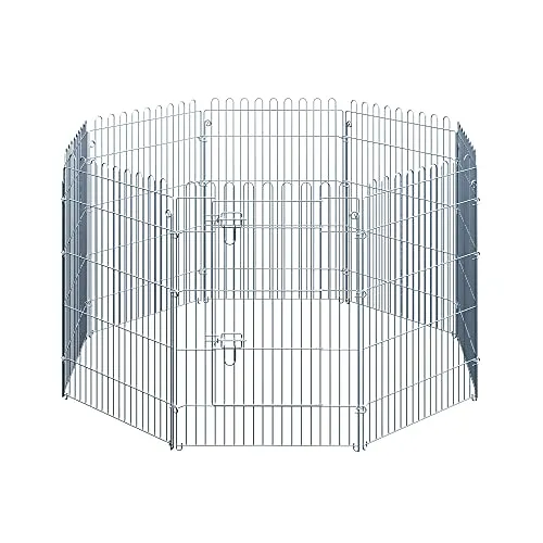 Freilaufgehege für Welpen - 8-teiliges Metall-Laufstall-Set - Sonstiger Hundebedarf, ideal für sicheres Spielen im Freien, mit stabiler Befestigung und platzsparend zusammenklappbar für einfache Handhabung.