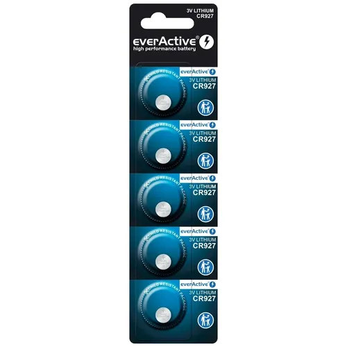 EverActive CR927 Lithium Batterie Mini 5er Pack - Batterien für zuverlässige Energieversorgung, ideal für kleine Geräte und langlebig im Einsatz.