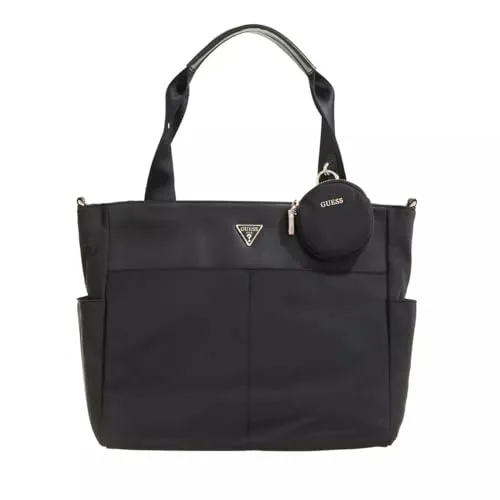 Guess Shopper Eco Gemma Travel Tote - Nachhaltige Handtasche - Handtasche aus recyceltem Polyester mit geräumigem Hauptfach und mehreren Fächern für optimale Organisation. Ideal für jeden Anlass und umweltbewusst.
