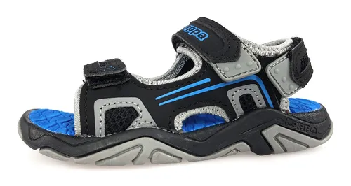 Kappa Jungen Unisex Kinder Milos II K Boys Sandale, Schwarz, 28 EU - Wanderschuhe mit gemütlichem Fußbett, ideal für aktive Kinder und Outdoor-Abenteuer.