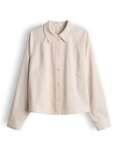OPUS Damen Langarmbluse aus Lenzing™ Tencel | Regular Fit, Größe 42 - Moderne Hemdbluse aus hochwertigem Lenzing Tencel für ein angenehmes Tragegefühl. Ideal kombinierbar und perfekt für einen lässigen, stilvollen Look im Alltag.