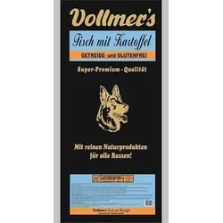 Vollmers Fisch mit Kartoffel 5 kg - Hundefutter mit nachhaltigem Fisch aus der Nord- und Ostsee, reich an Omega-3 und Omega-6 Fettsäuren für ein gesundes Fell und starkes Immunsystem.