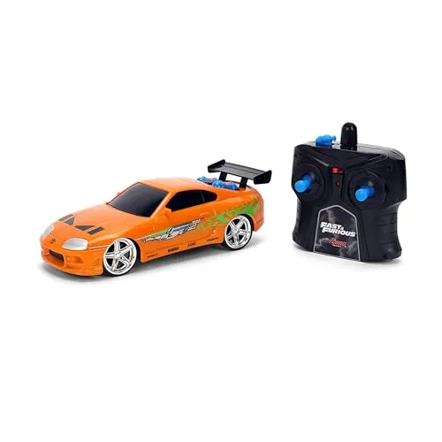 Jada Toys Fast and Furious RC Auto Nitro Powered Vapor - Brian’s Toyota Supra Mk4 (19 cm) als ferngesteuertes Spielzeugauto ab 6 Jahre, mit Turbo, Licht & Wasserdampf, inkl. 2,4 GHz Fernbedienung