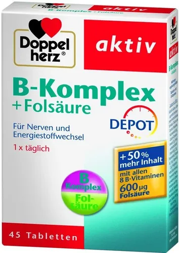 DOPPELHERZ B-Komplex+Folsäure Tabletten 0,3 g von Queisser Pharma