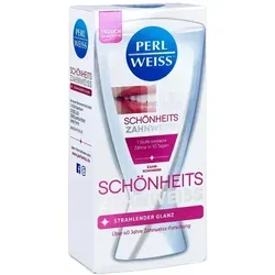 PERLWEISS SCHÖNHEITS ZAHNWEISS Zahnpasta 50 ml - Zahnpasta für strahlend weiße Zähne, sanfte Aufhellung ohne aggressive Bleichmittel und schützt vor Karies.