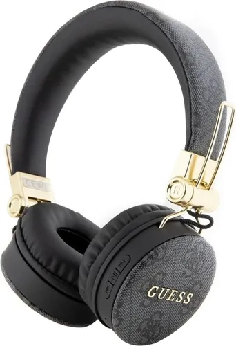 Guess Bluetooth-Kopfhörer 4G Metal Logo - Kabellose Kopfhörer in elegantem Schwarz mit Bluetooth-Konnektivität und stylishem Metal-Logo, ideal für Musikliebhaber und modebewusste Nutzer.