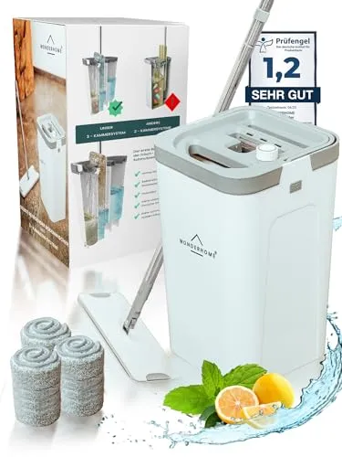 WONDERHOME Bodenwischer Set mit Eimer