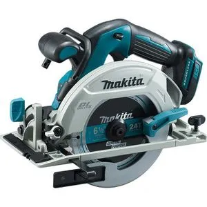 Makita DHS680Z - Akku-Handkreissäge 165MM, effizienter BL Motor, automatische Drehzahlanpassung, integriertes LED-Licht und Gebläse für optimale Sicht