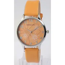 Excellanc Damenuhr mit Kunstlederarmband und arabischen Ziffern - Elegante Damenuhr mit robustem Metallgehäuse und gut lesbaren arabischen Ziffern. Das Kunstlederarmband sorgt für hohen Tragekomfort. Ideal für stilbewusste Frauen, die Wert auf Design und Funktion legen.