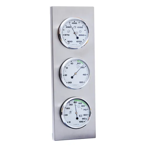 Edelstahl Wetterstation analog