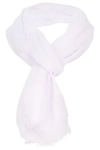 malito - Damen Modeschal aus Viskose - leichter Schal Unifarben - dünnes Halstuch - weich & atmungsaktiv S604 - (Weiß)