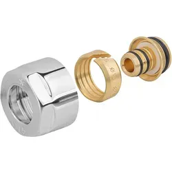 Klemmringverschraubung verchromt Ø16mm x DN20(3/4'') Eurokonus, VPE=2Stück