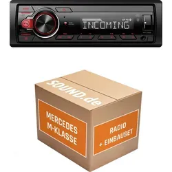 Autoradio Einbaupaket Pioneer MVH330DAB passend für Mercedes M-Klasse W163 | Bluetooth Telefonieren