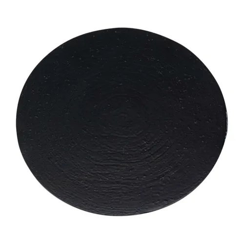 Aluminium Kerzenteller Rund Ø10cm Kerzenhalter Schwarz Schieferoptik Untersetzer