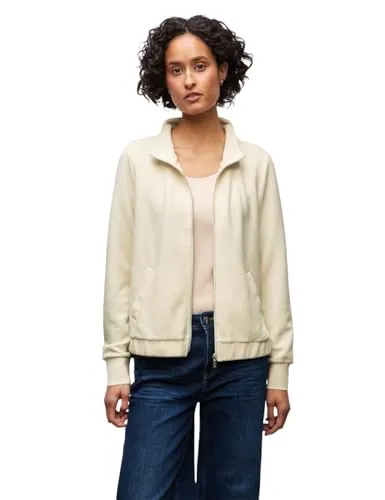 Street One Damen Strukturjacke mit Zipper in beige von Street One