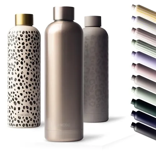 MAMEIDO Edelstahl Trinkflasche 750ml - Thermobehälter für heiße und kalte Getränke, hält 12h heiß & 24h kalt, auslaufsicher und BPA-frei für Deinen aktiven Lifestyle.