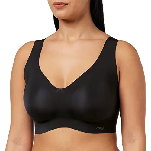 Sloggi Damen Zero Feel Bralette Ex Bustier, Black01, XS EU - Klassische BHs für Damen, bietet absolute Bewegungsfreiheit mit weicher Microfaser und innovativer Dot-Bonding Technologie für nahtlosen Komfort.