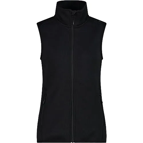 CMP Damenweste Schwarz-Titan XXXXL - Funktionsjacke aus speziellem Stoffmix für extreme Wärme und Komfort, ideal als Jacke oder Zwischenschicht, mit durchgehendem Reißverschluss und praktischen Taschen.