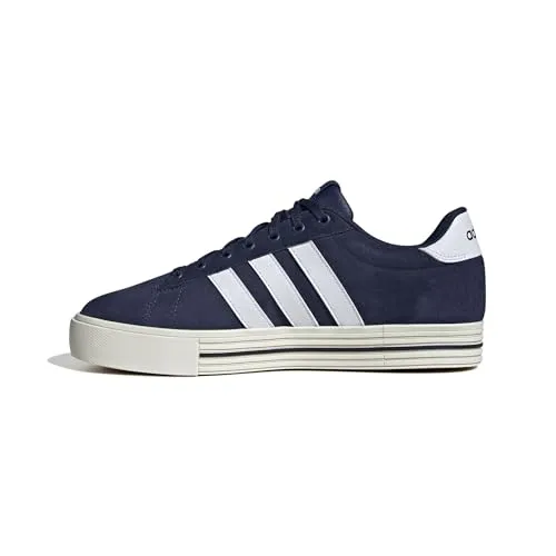 adidas Unisex Daily 4.0 Schuhe - Dunkelblau/Cloud White/Off White, 49 1/3 EU - Herren-Sneaker mit regulärer Passform und verstärktem Zehenbereich, aus mindestens 20 % recycelten Materialien für umweltbewusste Träger.