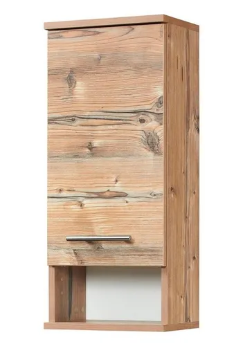 Stylife Hängeschrank aus Fichte – Rustikal und Praktisch - Bad-Hängeschrank mit wechselbarem Türanschlag und melaminharzbeschichteten Oberflächen, ideal für feuchte Räume. Flexibel platzierbar und schafft Ordnung mit stilvollem Flair.