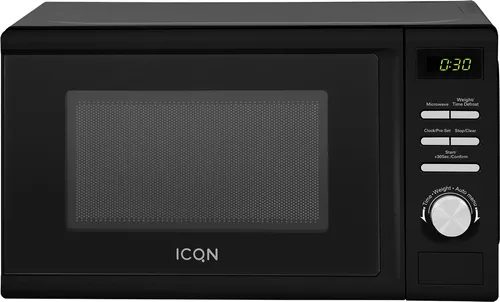 ICQN Mikrowelle 20 L, 700 W - Mikrowelle mit 8 Automatikprogrammen, 5 Leistungsstufen und digitalem Timer für optimale Zubereitung. Ideal für schnelles und einfaches Kochen zu Hause.