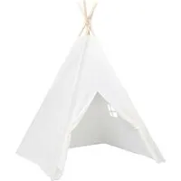 vidaXL Kinder Tipi-Zelt Pfirsichhaut Weiß 120x120x150 cm