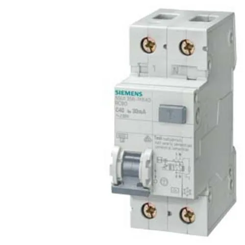 Siemens 5SU13567KK06 FI/LS-Schalter 6A - Sonstige Elektroinstallationsartikel, VDE-geprüfter 1P+N Schalter mit 30 mA Fehlerstromschutz, optimaler Schutz vor Überlast und Kurzschluss, einfach zu installieren.