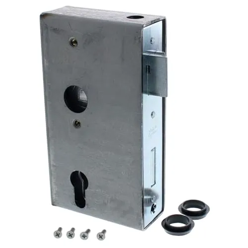 ToniTec Einsteckschloss mit Einschweißkasten 172x40x90 mm Schlosskasten zum Einschweißen für Metalltore Dornmaß 60 mm