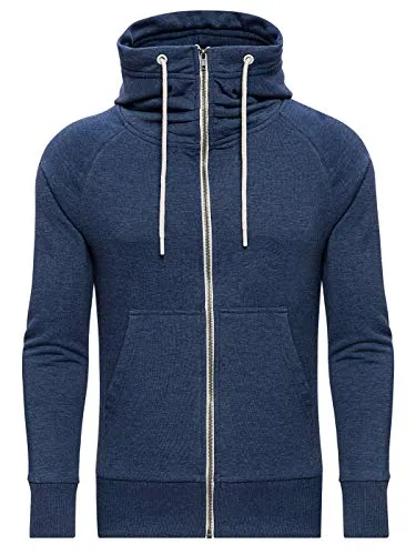 WOTEGA Herren Kapuzenjacke Flash - Zip Sweathoodie Mit Reissverschluss - Blaue Männer Kapuzensweatjacke, Blau (Bijou Blue 2R183921), XXL