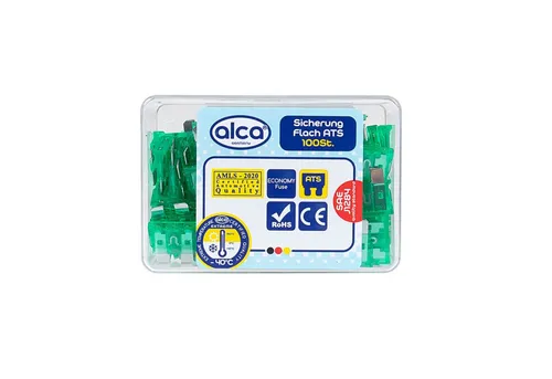 alca Flachstecksicherungshalter Flach-Sicherungen 30 A, 100 St. Economy Box grüne Flachsicherungen, (100-St., 30 Ampere (grün)